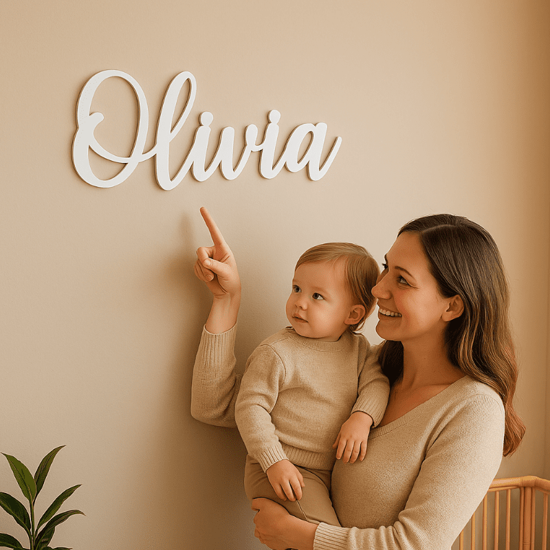Wooden Baby Name Sign
