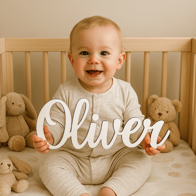 Wood Baby Name Sign