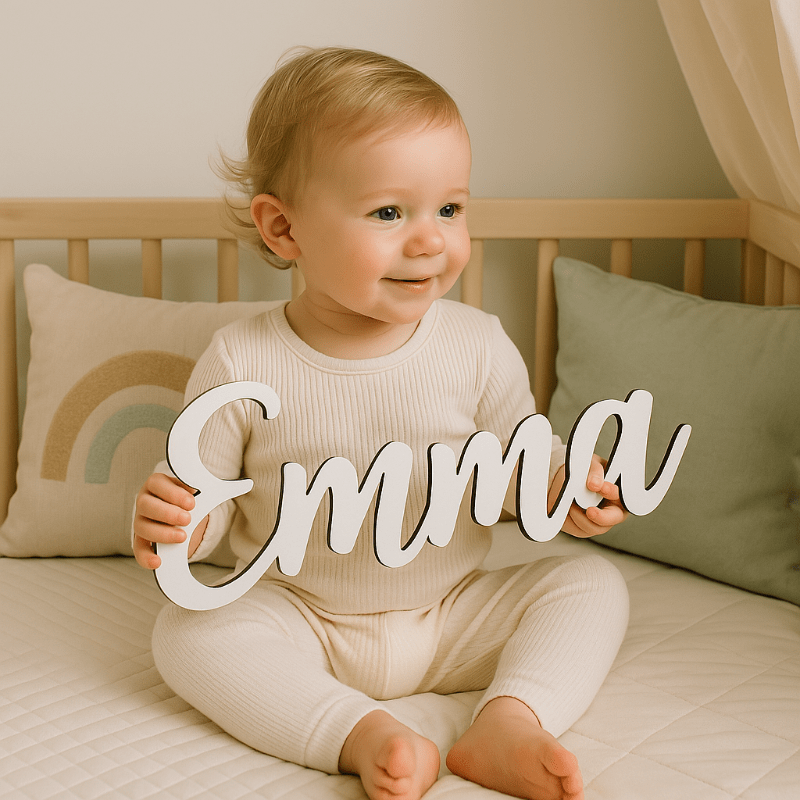 Wooden Baby Name Sign