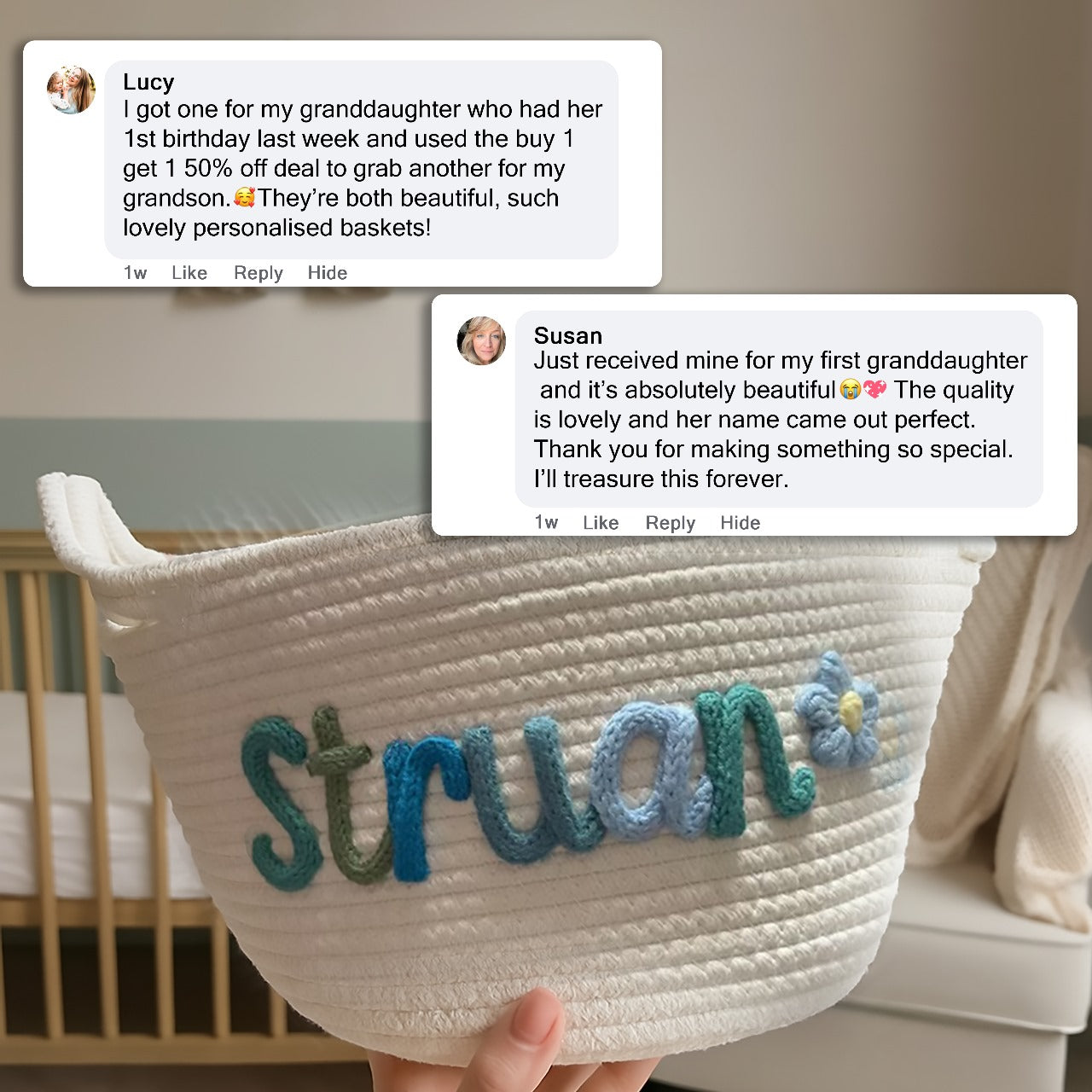Baby Name Basket Gift from Mum