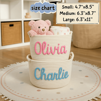 Baby Shower Gift Basket with Baby’s Name