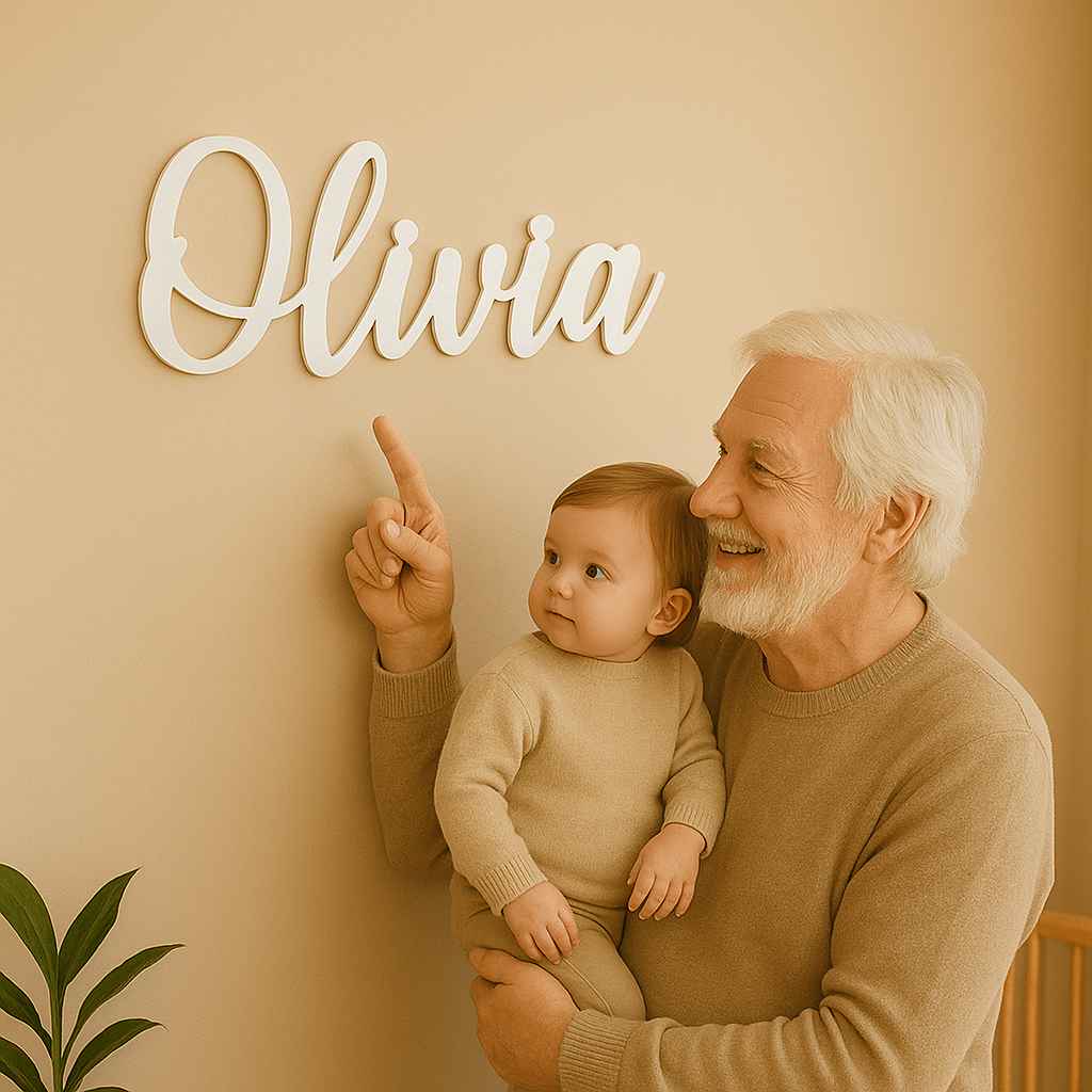 Baby Name Sign - Gift From Grandparents