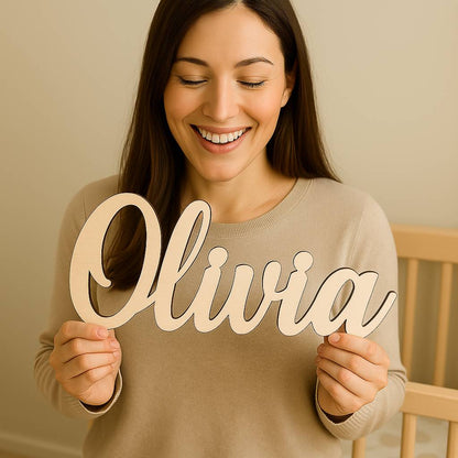 Wood Baby Name Sign