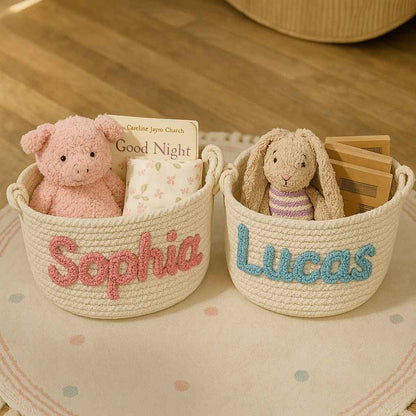 Baby Shower Gift Basket with Baby’s Name